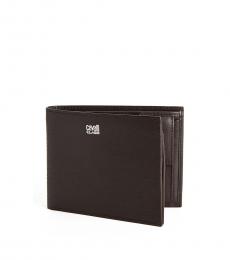 Cavalli Class Brown Coin Pocket Bifold Wallet