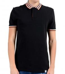 Versace Collection Black Graphic Print Polo