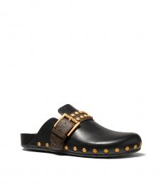 Michael Kors Black Brown Robin Studded Clogs