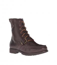Ralph Lauren Dark Brown Ranger Leather Boots