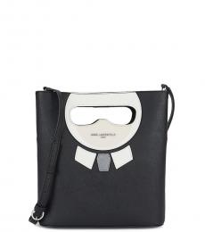 Karl Lagerfeld Black Maybelle Medium Bucket Bag