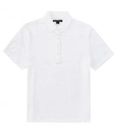 Michael Kors White Short Sleeves Button Down Polo 