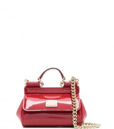 Dolce & Gabbana Red Solid Micro Crossbody Bag