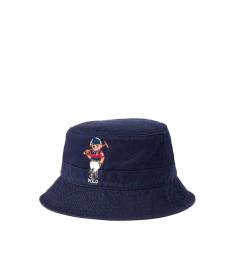 Navy Polo Bear Chino Bucket Hat