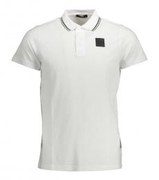 Cavalli Class White Short Sleeves Cotton Polo