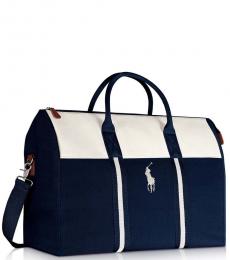 Ralph Lauren Blue/White Weekender Large Duffle Bag