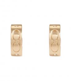 Coach Golden Signature Huggie Earrings