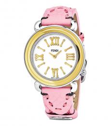 Fendi Light Pink Selleria Mother Of Pearl Dial Watch