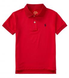 Ralph Lauren Little Boys Old Glory Red Performance Jersey Polo