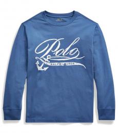Ralph Lauren Boys Federal Blue Graphic T-Shirt