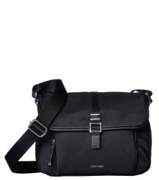 Calvin Klein Black Multi-Pocket Medium Messenger Bag
