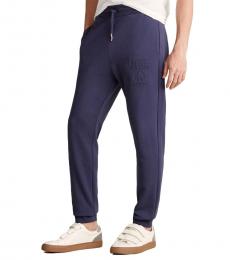 Love Moschino Dark Blue Embossed Logo Sweatpants