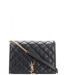 Saint Laurent Black Becky Medium Shoulder Bag