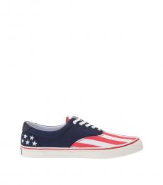 Ralph Lauren American Flag Print Thorton Sneakers