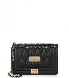Mario Valentino Black Alice Quilted Medium Shoulder Bag