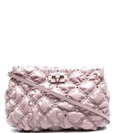 Valentino Garavani Light Purple Spikeme Large Crossbody Bag