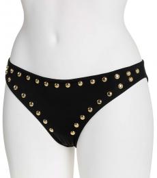Moschino Black Studded Bikini Bottom