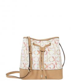 Calvin Klein Off White Gabrianna Small Bucket Bag