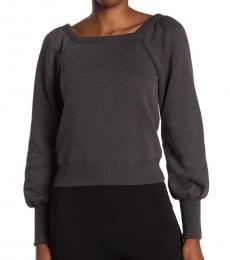 Rebecca Minkoff Black Puff Sleeve Sweatshirt
