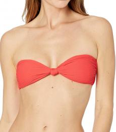 Coral Bandeau Bikini Top