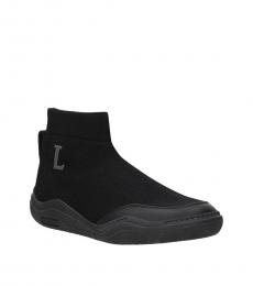 Lanvin Black Fabric Sock Sneakers