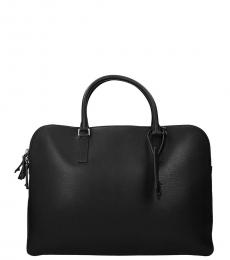 Valentino Garavani Black Solid Large Briefcase Bag