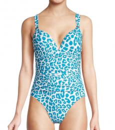 Calvin Klein Leopard Print One-Piece Swimsuit
