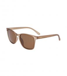 Cole Haan Brown Polarized Square Sunglasses
