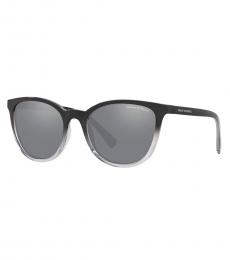 Armani Exchange Black Mirror Oval Sunglasses
