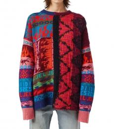 Diesel Multicolor Patckwork  Crewneck Sweater