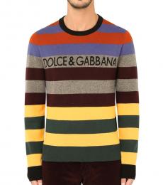 Multicolor Colorblock Logo Sweater