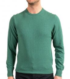 Green Wool Cashmere Pullover Sweater