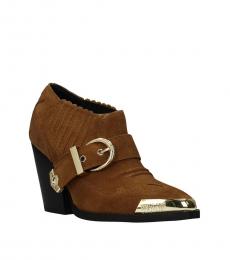 Versace Jeans Couture Brown Cognac Suede Boots