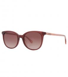 Kate Spade Brown Gradient Oval Sunglasses