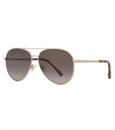 Jimmy Choo Golden Brown Pilot Sunglasses