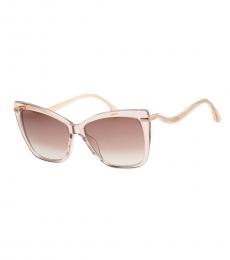 Jimmy Choo Pale Gold Cat-Eye Sunglasses