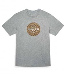 Coach Grey Signature Logo T-Shirt
