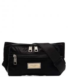 Dolce & Gabbana Black Textile Medium Crossbody Bag