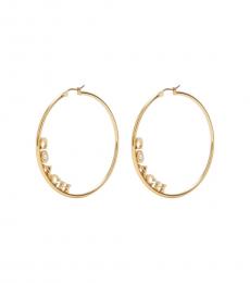 Coach Golden Signature Hoop Earrings