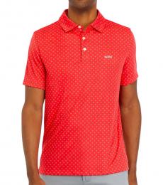 Michael Kors Coral Short Sleeves Printed Polo