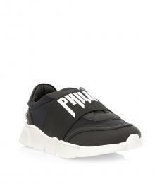 Philipp Plein Little Boys Black Slip On Sneakers