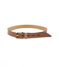 Brown Bias-Cut Belt
