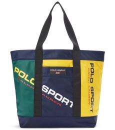 Ralph Lauren Navy/Green Polo Sport Large Tote