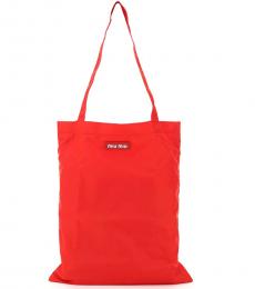 Red Foldable Large Tote
