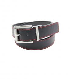 True Religion Grey Black Lumin Reversible Belt