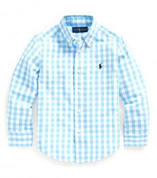 Ralph Lauren Little Boys Blue Lagoon Gingham Shirt