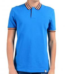 Turquoise Graphic Print Polo