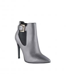 Grey High Heel Ankle Boots