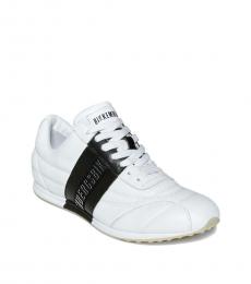 Bikkembergs White Black Leather Sneakers