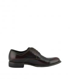 Dolce & Gabbana Deep Red Wing Tip Lace Ups